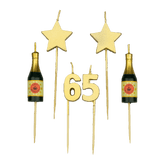 Party kaarsjes 65 jaar 10 cm